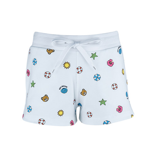 moschino印花logo系带休闲短裤女