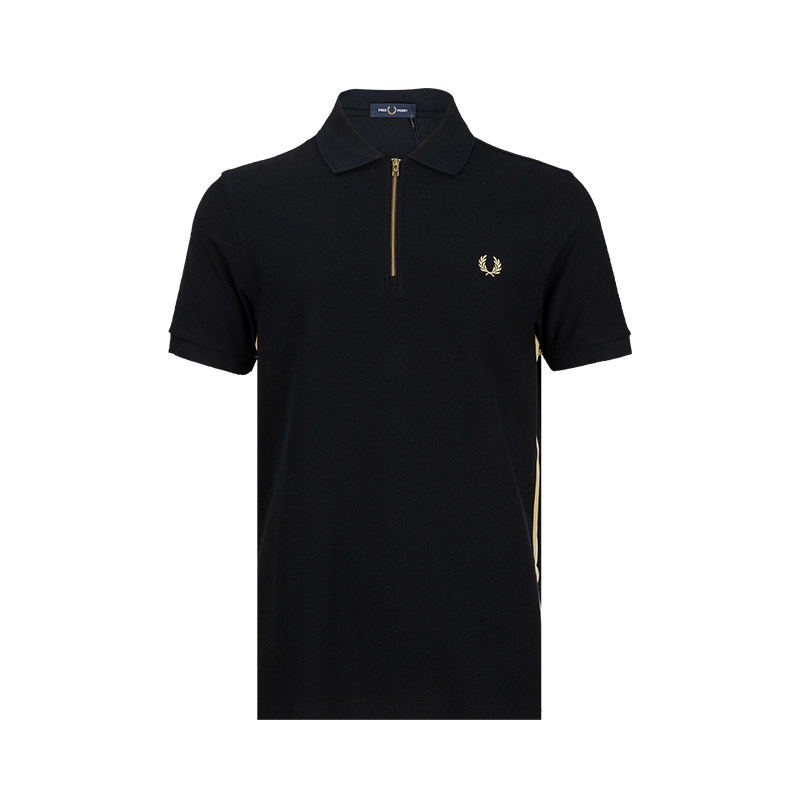 FREDPERRY拉链短袖polo衫男士