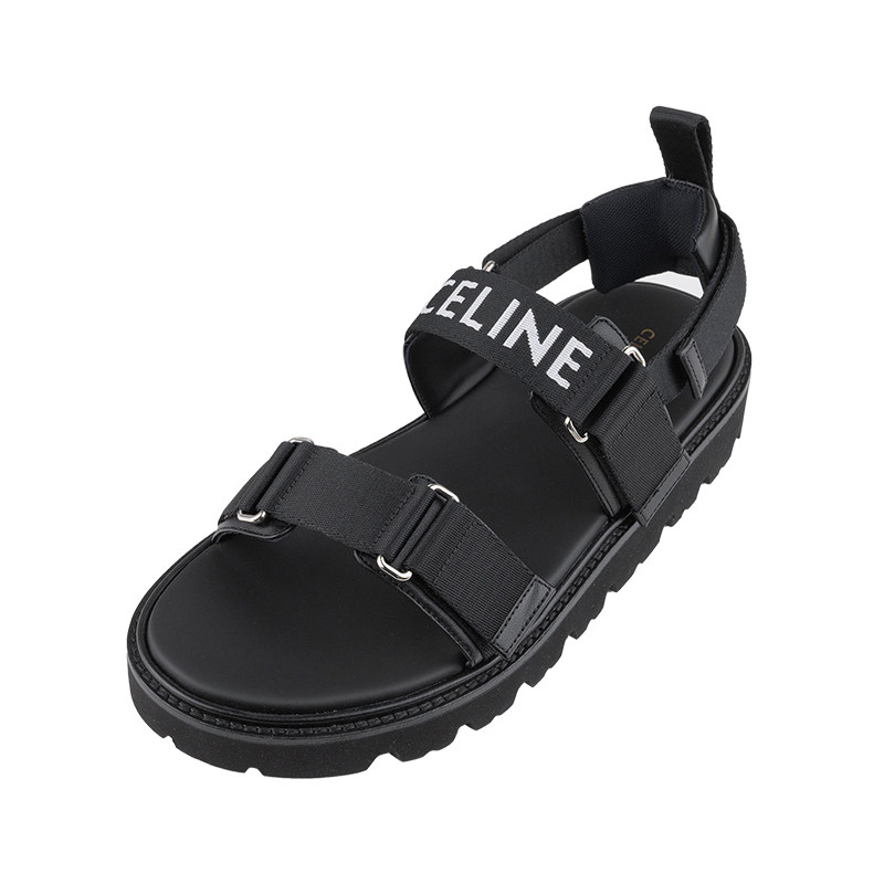CELINE赛琳男Billie小牛皮标志提花沙滩凉鞋男2025春秋新款XY推广