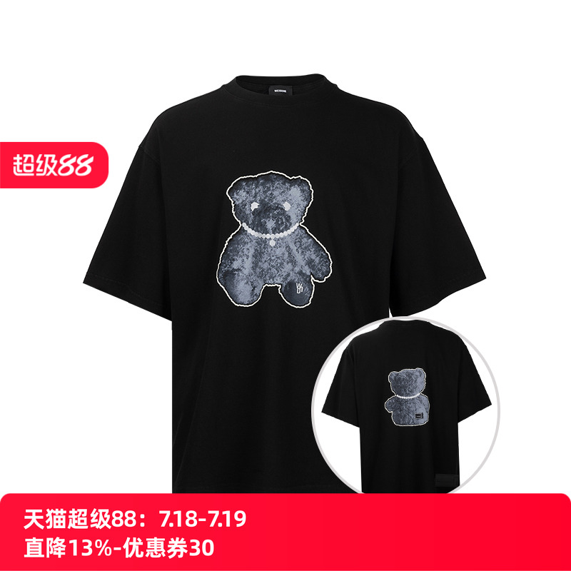 we11done男女同款印花短袖