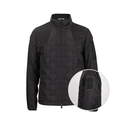 雨果-博斯男经典绗缝拼接羽绒服