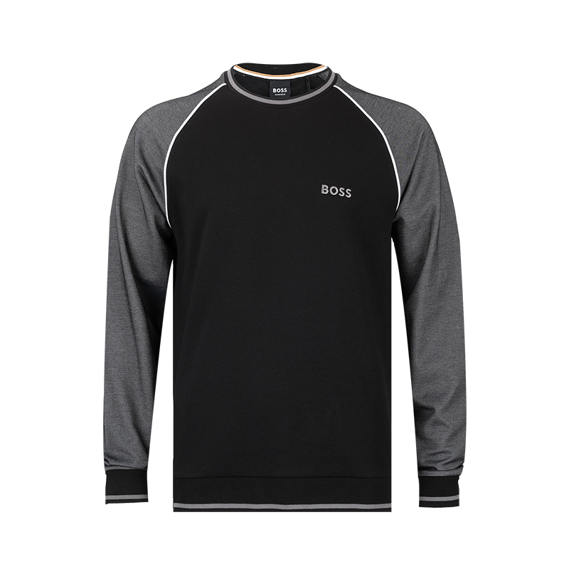 HugoBoss字母logo套头卫衣男士