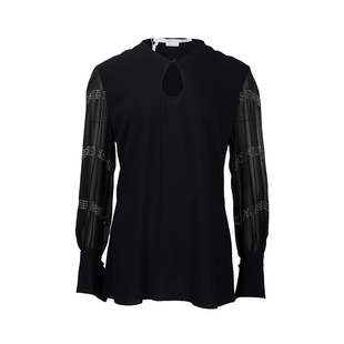 Stella McCartney丝黛拉麦卡妮女经典长袖雪纺衫女士秋季XY特卖