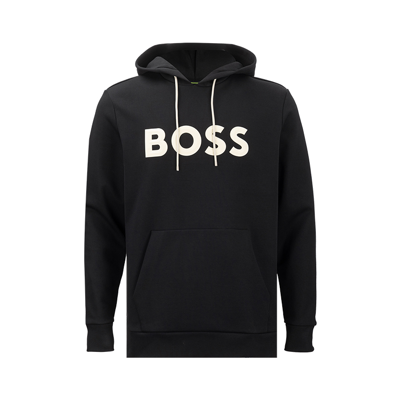 HugoBoss印花抽绳连帽衫男士