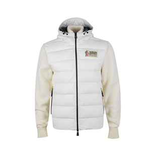 新款 2025年冬季 推广 羽绒服男士 Moncler蒙口男拼接徽标羊毛修身