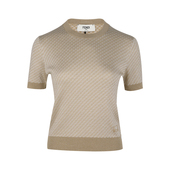 FENDI芬迪女经典 XY推广 针织毛衣女士2025春秋新款 休闲短袖