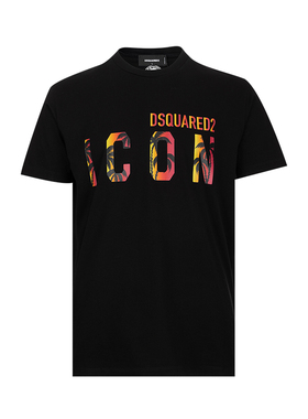 Dsquared2二次方男经典Icon 印花细节全棉短袖T恤男士春夏XY推选