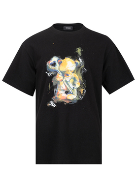 we 11 done男女同款小熊图案全棉短袖T恤男女2025春夏新款XY推选