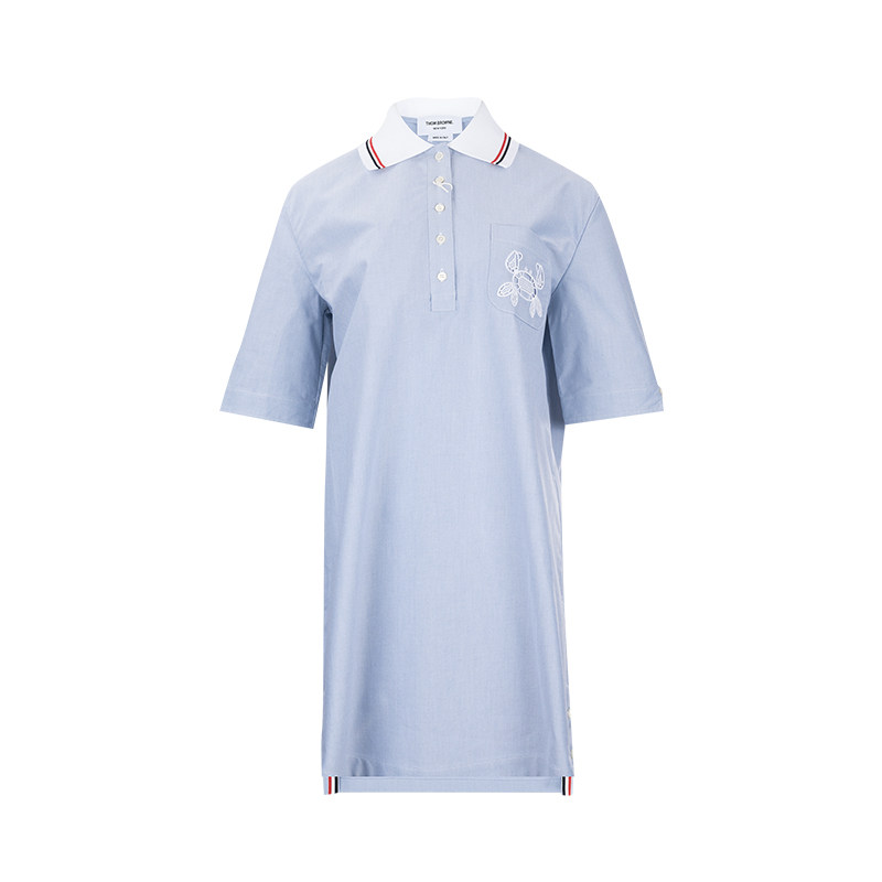 ThomBrowne全棉短袖衬衫裙女士