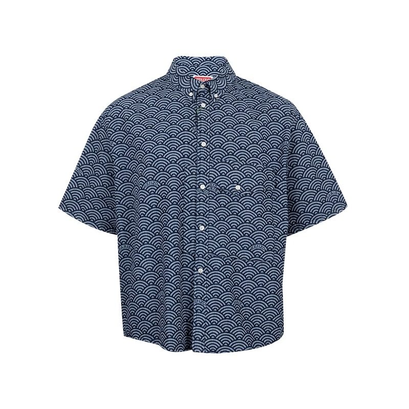 KENZO/高田贤三休闲男士全棉短袖衬衫男春夏XY推选