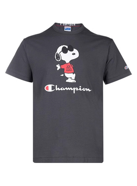 CHAMPIONx PEANUTS史努比联名印花短袖T恤男春夏新款XY