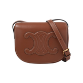 CELINE赛琳女Cuir Triomphe浮雕翻盖马鞍包斜挎包女士2026年新款