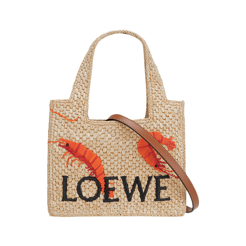 LOEWE/罗意威小虾刺绣图案手提包
