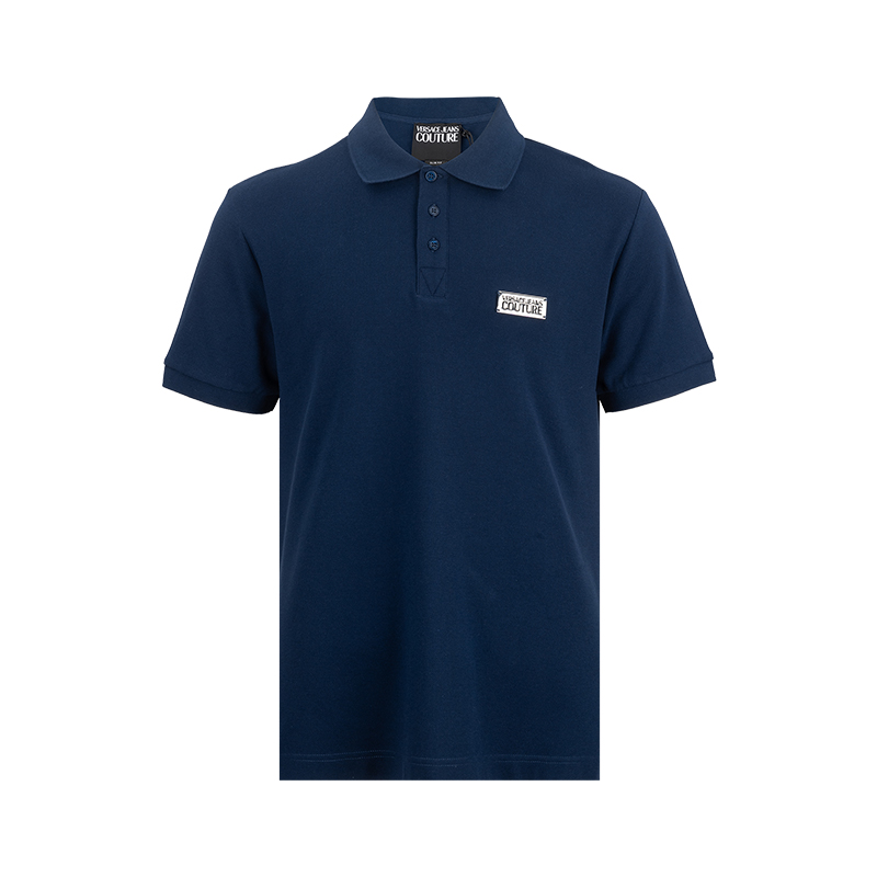 Versace贴花全棉短袖polo衫男士