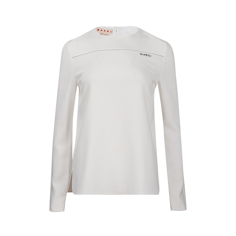 MARNI女经典字母logo休闲长袖T恤女士2025年春秋新款XY促销