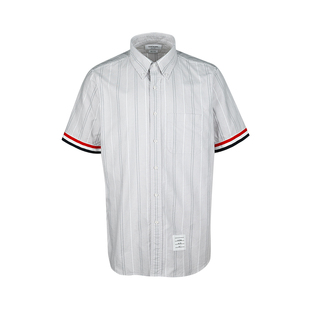 2025新款 Thom 男士 衬衫 XY推广 Browne汤姆布朗男红白蓝边条纹短袖