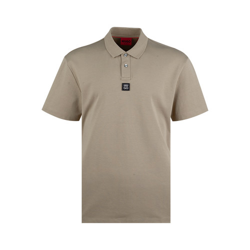HugoBoss叠层logo徽章Polo衫男