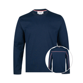 Thom 2026春秋新款 Browne汤姆布朗男条纹全棉长袖 T恤男士