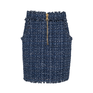 BALMAIN巴尔曼女经典 logo拉链半身裙短裙女士春夏XY限定