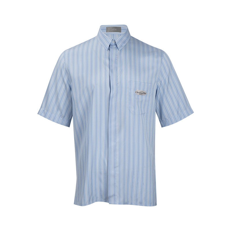 Dior/迪奥男桑蚕丝府绸翻领短袖衬衫男士2026年春夏新款XY限定
