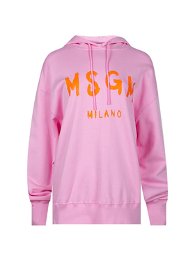 MSGM字母logo印花圆领全棉套头卫衣女士秋冬XY精选合