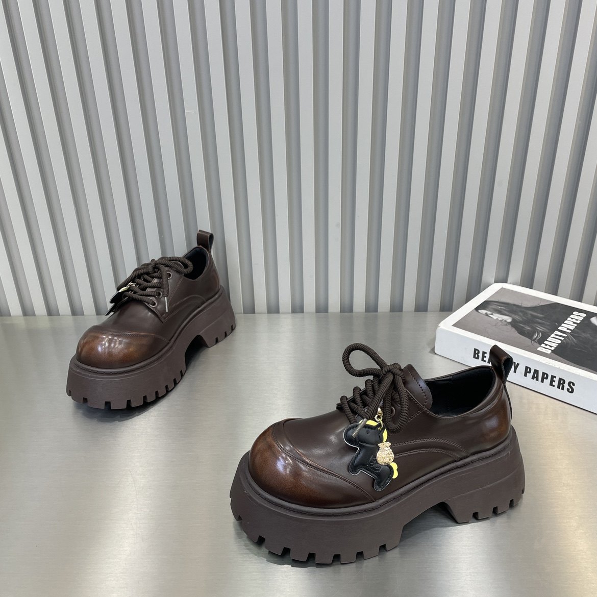 2026春季新款圆头厚底乐福鞋女时尚松糕英伦风大头增高鞋系带女鞋,女鞋,棉鞋,淘宝优惠券,粉丝福利购,淘宝优惠卷