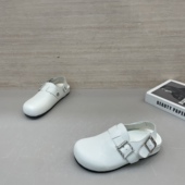 新款 潮女拖鞋 圆头平底后空锁扣一脚蹬勃肯鞋 女鞋 潮 休闲鞋 2026春季