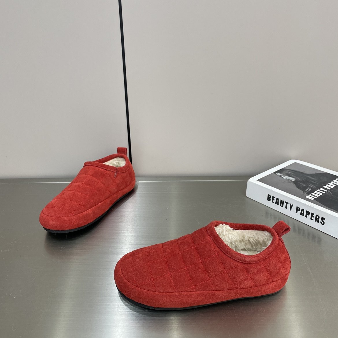 2025冬季新款真皮圆头套脚一脚蹬棉鞋女平底休闲鞋百搭时尚女鞋潮,女鞋,棉鞋,淘宝优惠券,粉丝福利购,淘宝优惠卷