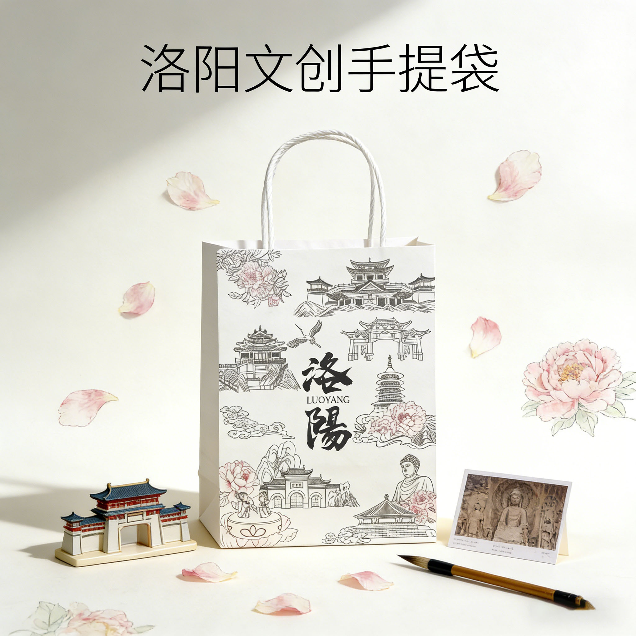 手提袋洛阳文创纪念品创意地标礼品袋应天门加厚城市旅游伴手礼物