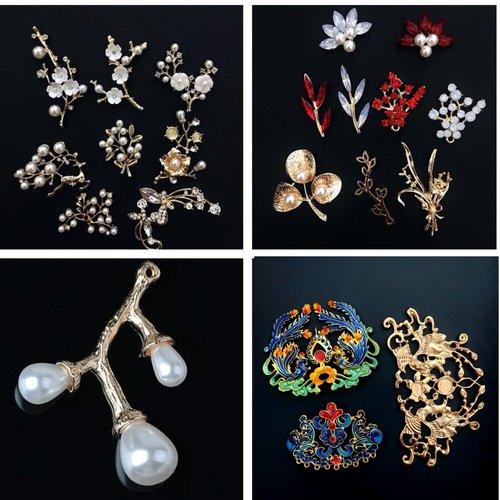 带钻树枝手工制作新娘风饰品配件