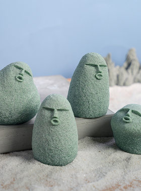 青砂石微景观造景流水鱼缸摆件盆景创意个性工艺品桌面公仔装饰