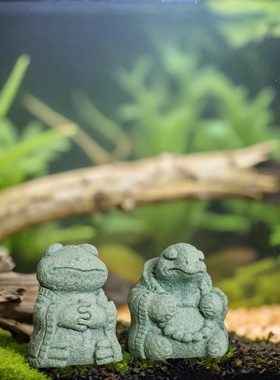 龟蛙可爱趣味摆件微景观造景盆景鱼缸家居装饰室内户外装饰茶宠