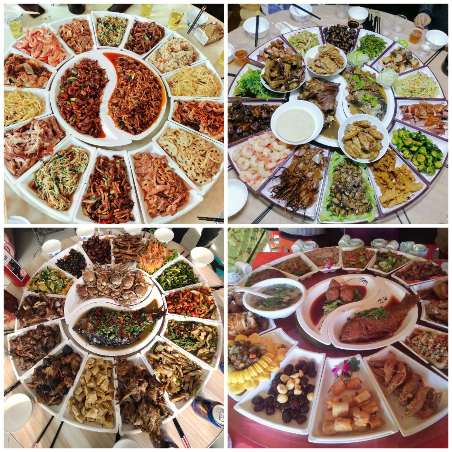网红密胺餐具拼盘扇形餐盘婚宴酒盘
