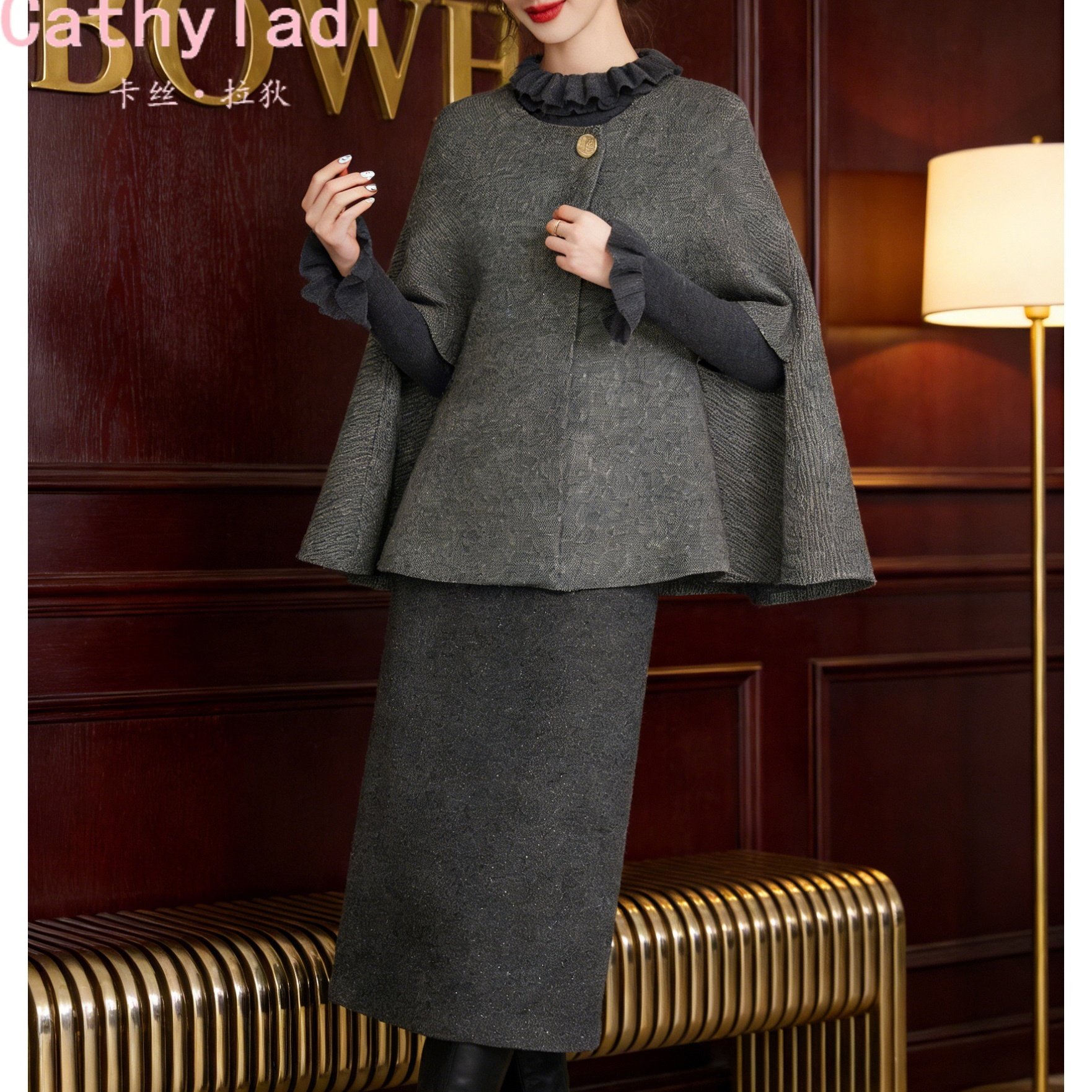 CATHYLADI小香风法式千金感外套2026年冬季高级感宽松时尚大衣女,女装/女士精品,短外套,淘宝优惠券,粉丝福利购,淘宝优惠卷
