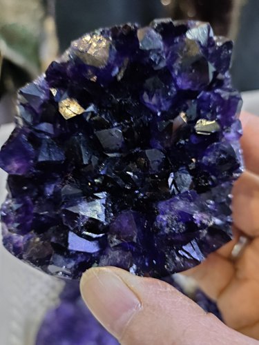 天然紫水晶簇摆件水晶原石手工打磨玄关商铺摆件