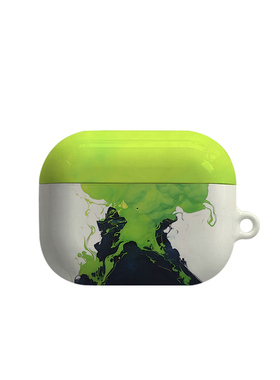 绿色火山熔浆适用苹果耳机保护套airpodspro2无线蓝牙耳机壳三代airpod二代ipod耳机套airpods3菲林
