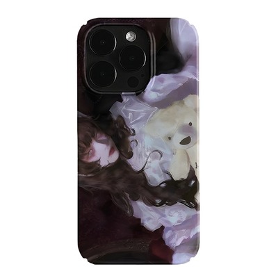 黑化女孩艺术小众适用高级感卡通iPhone16pro+苹果15promax菲林手机壳新款13/1214proVIVO90