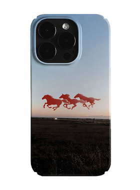 ins红色战马艺术小众适用高级感卡通iPhone16pro+苹果15promax菲林手机壳新款13/1214proVIVO90