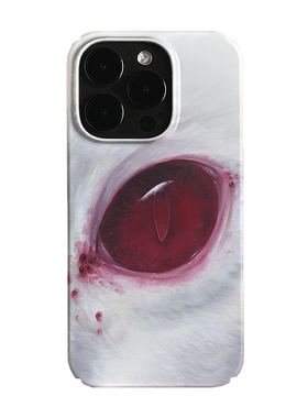 红色眼球涂鸦艺术小众适用高级感卡通iPhone16pro+苹果15promax菲林手机壳新款13/1214proVIVO90