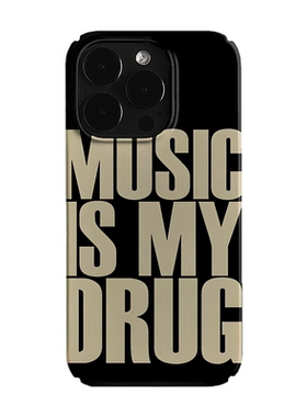 音乐热爱英文潮流Y2K艺术小众适用高级感卡通iPhone14pro+苹果15promax菲林手机壳新款13/12VIVO100