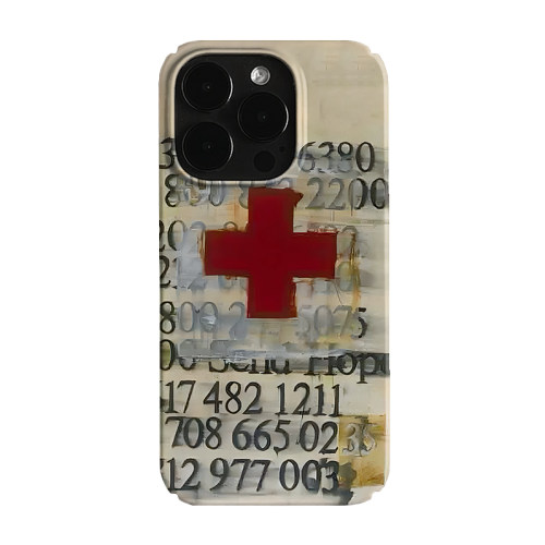 ins风红色十字架艺术小众适用于iPhone18promax苹果17promax菲林手机壳16pro新款14/15磁吸13pro华为p90pro