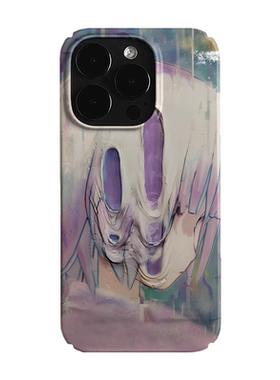 紫色二次元溶解Y2K艺术小众适用高级感卡通iPhone14pro+苹果15promax菲林手机壳新款13/12VIVO100