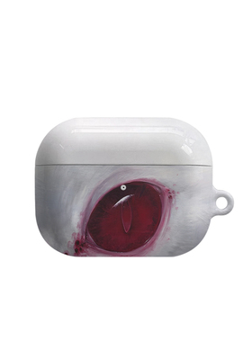 红色眼球艺术适用苹果耳机保护套airpodspro2无线蓝牙耳机壳三代airpod二代ipod耳机套airpods3菲林