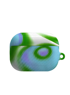 绿色螺纹潮流艺术适用苹果耳机保护套airpodspro2无线蓝牙耳机壳三代airpod二代ipod耳机套airpods3菲林