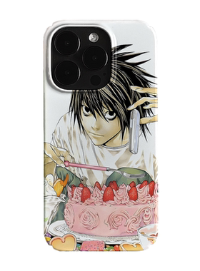 死亡笔记L可爱二次元Y2K小众动漫卡通iPhone14pro+苹果15promax菲林手机壳新款13/12mini的适用华为p60pro