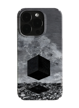 黑色方块艺术小众适用高级感卡通iPhone16pro+苹果15promax菲林手机壳新款13/1214proVIVO90