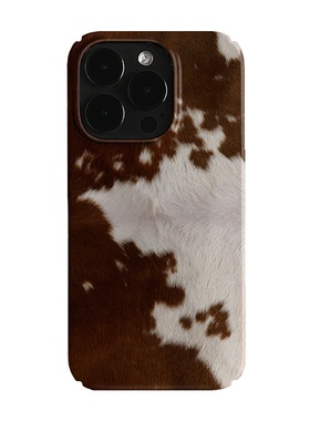 奶牛皮纹艺术小众适用高级感卡通iPhone16pro+苹果15promax菲林手机壳新款13/1214proVIVO90