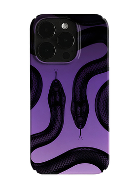 紫色黑蛇术小众适用高级感卡通iPhone16pro+苹果15promax菲林手机壳新款13/1214proVIVO90