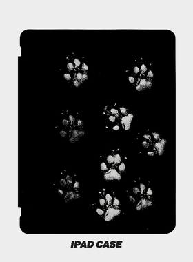 可爱猫爪印艺术ins小众适用平板壳iPad7/8/9/10壳2020带笔槽Air2/3/4/5苹果2021第九代11Pro三折min