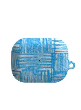 简约蓝色ins艺术适用苹果耳机保护套airpodspro2无线蓝牙耳机壳三代airpod二代ipod耳机套airpods3菲林